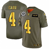 Nike Raiders 4 Derek Carr 2019 Olive Gold Salute To Service Limited Jersey Dyin,baseball caps,new era cap wholesale,wholesale hats